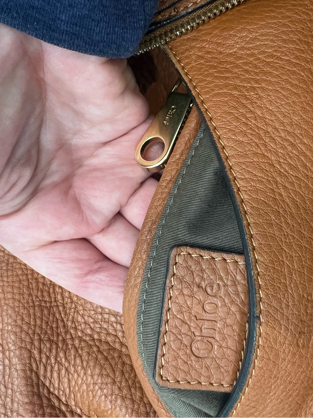 Chloe - Marcie Saddle Bag, Very Good Condition, leather and interior like new! - Picture 6 of 12